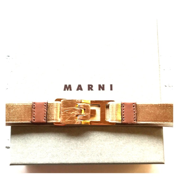 Marni Accessories - Marni Gold Elastic Belt/Clasp good condition!